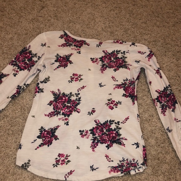 Children’s Cream and Floral long sleeve shirt - Picture 2 of 2